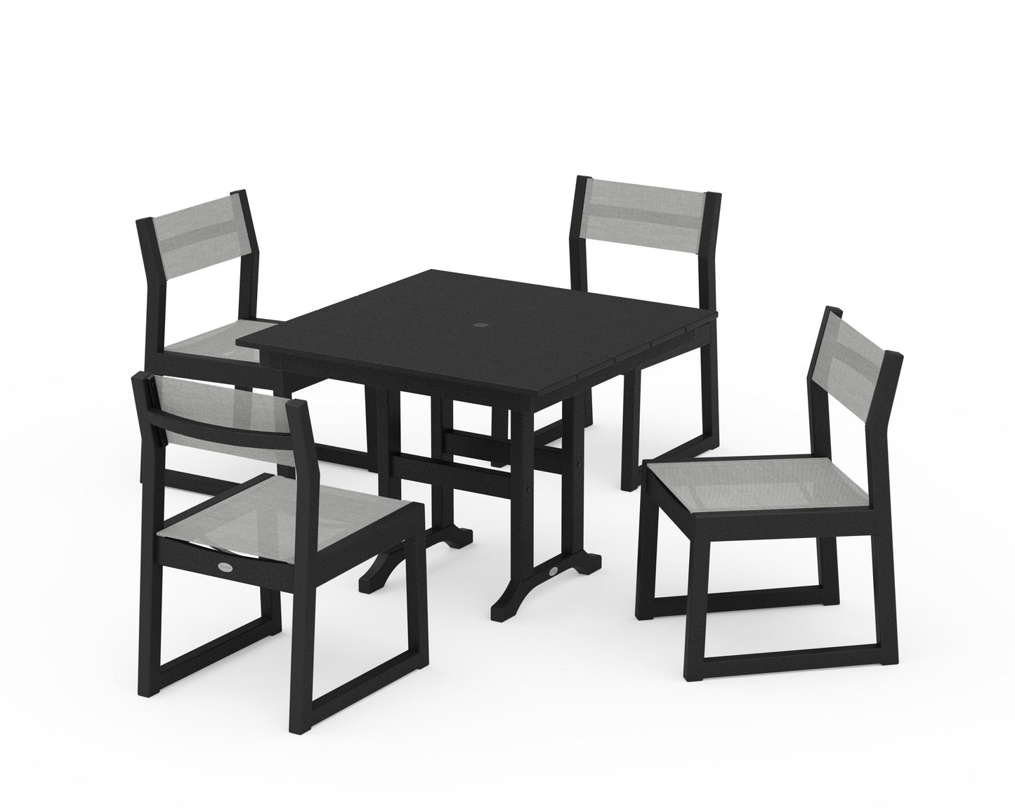 EDGE Sling Side Chair 5-Piece Farmhouse Dining Set