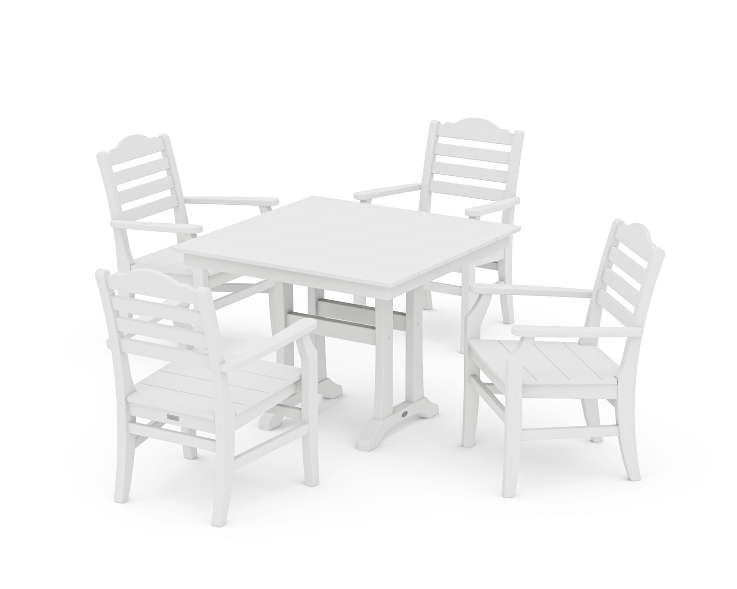 Savannah 5-Piece Farmhouse Dining Set with Trestle Legs