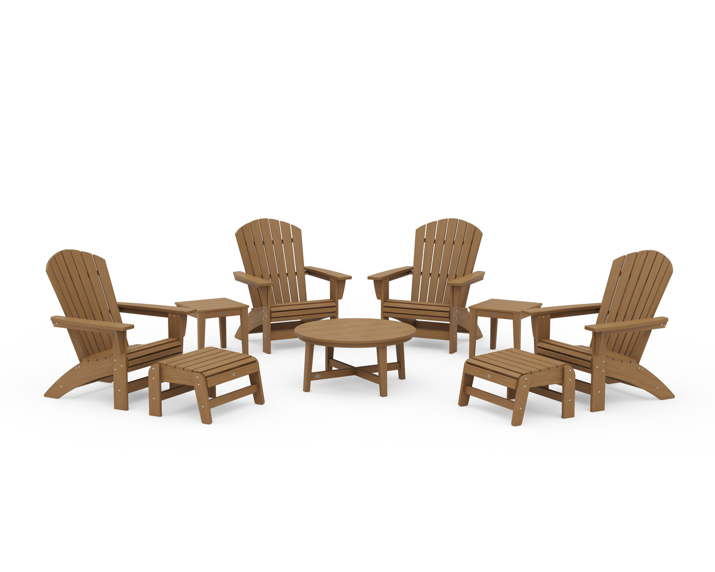 Nautical Grand Adirondack 9-Piece Conversation Set