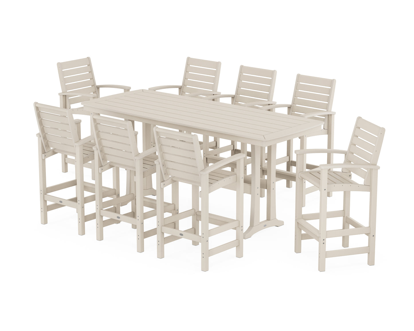 Signature 9-Piece Bar Set with Trestle Legs