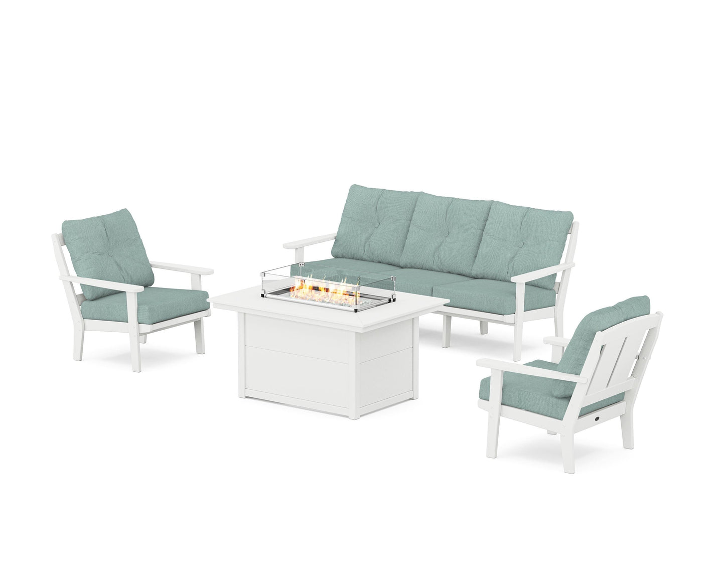 Mission Deep Seating Fire Pit Table Set