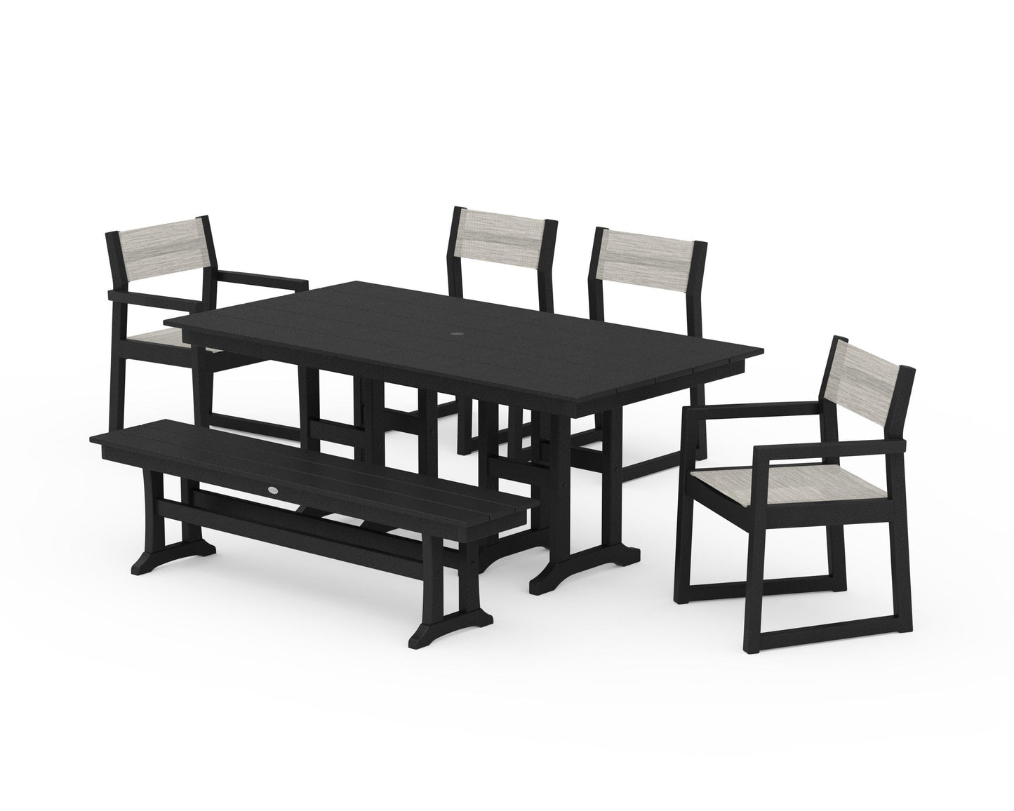 EDGE Sling 6-Piece Farmhouse Dining Set