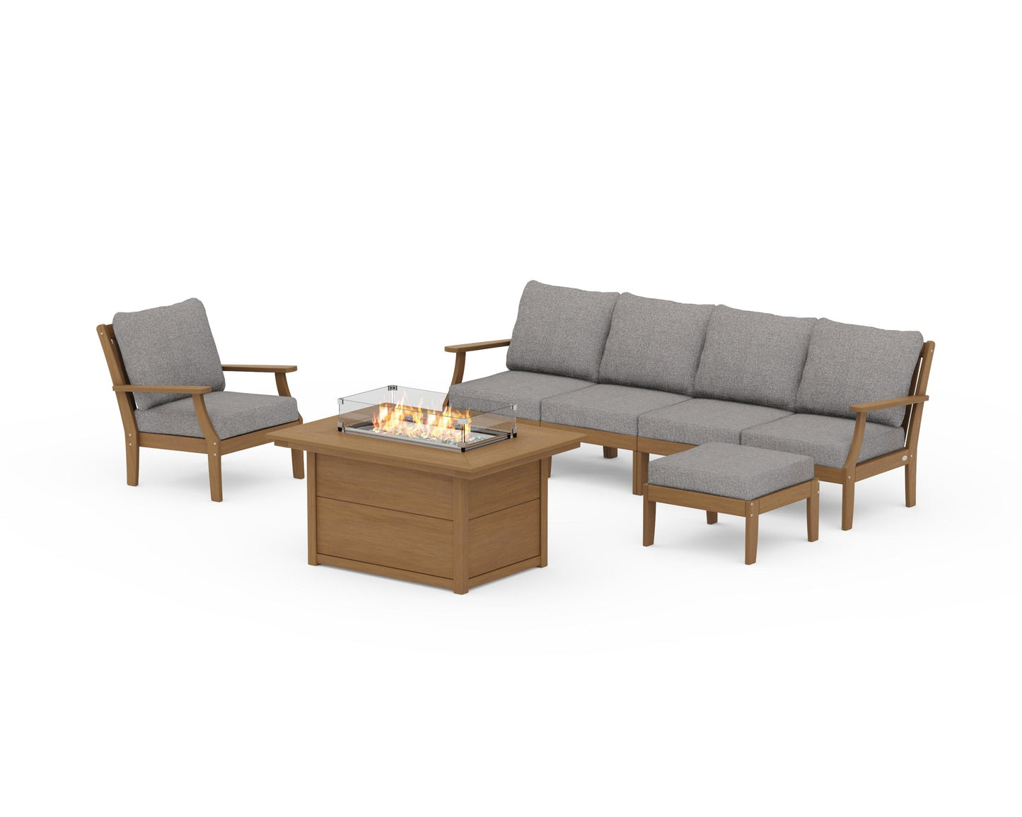 Braxton Sectional Lounge and Fire Pit Set
