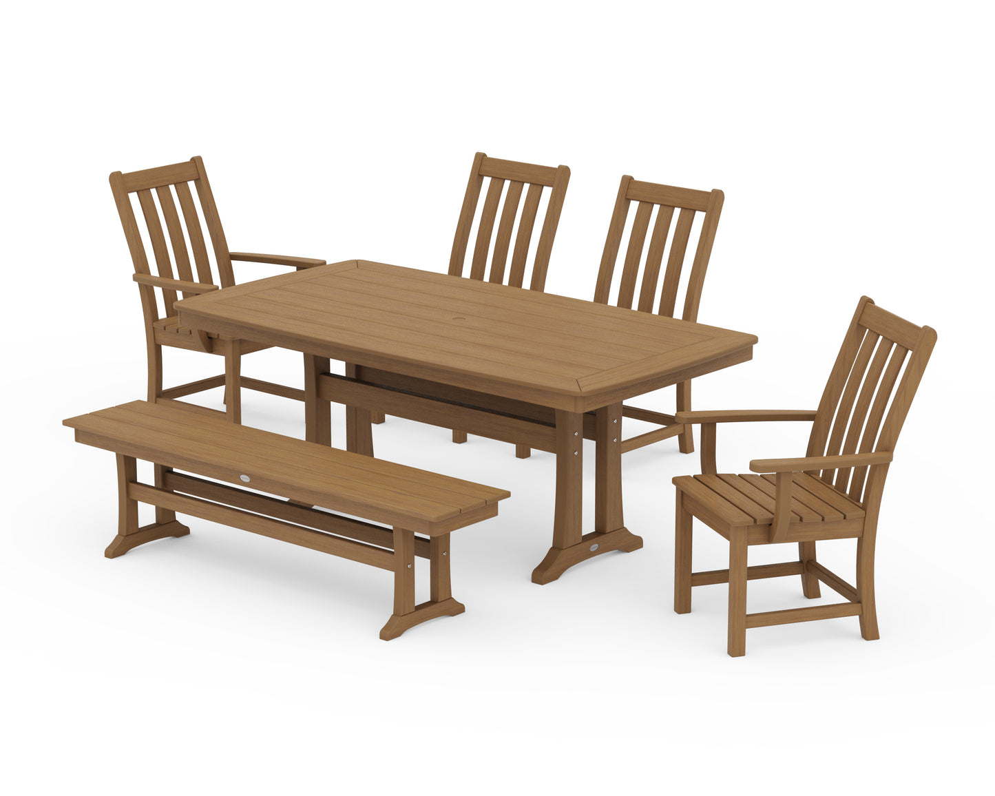 Vineyard 6-Piece Dining Set with Trestle Legs