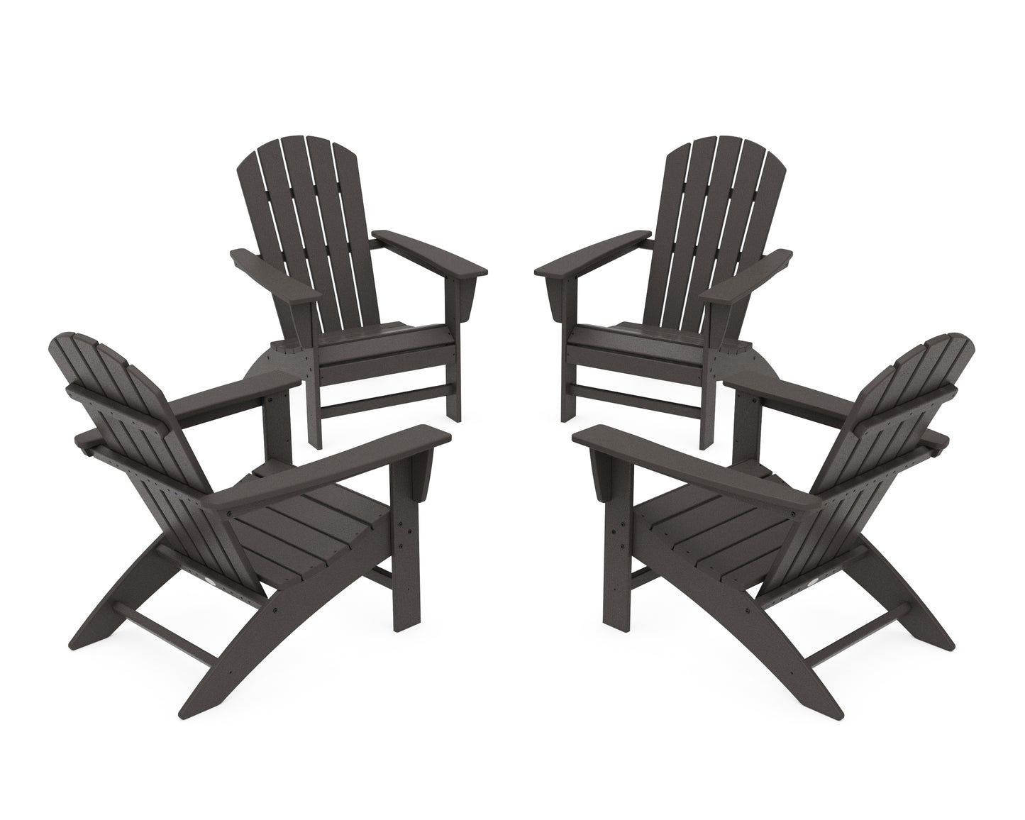 Nautical 4-Piece Adirondack Conversation Set