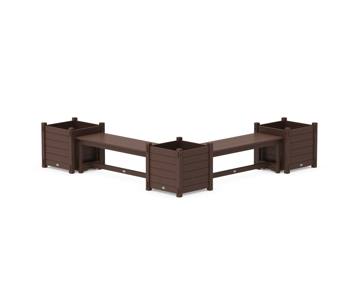 48" Nautical L- Shaped Planter Bench Corner Set - Large