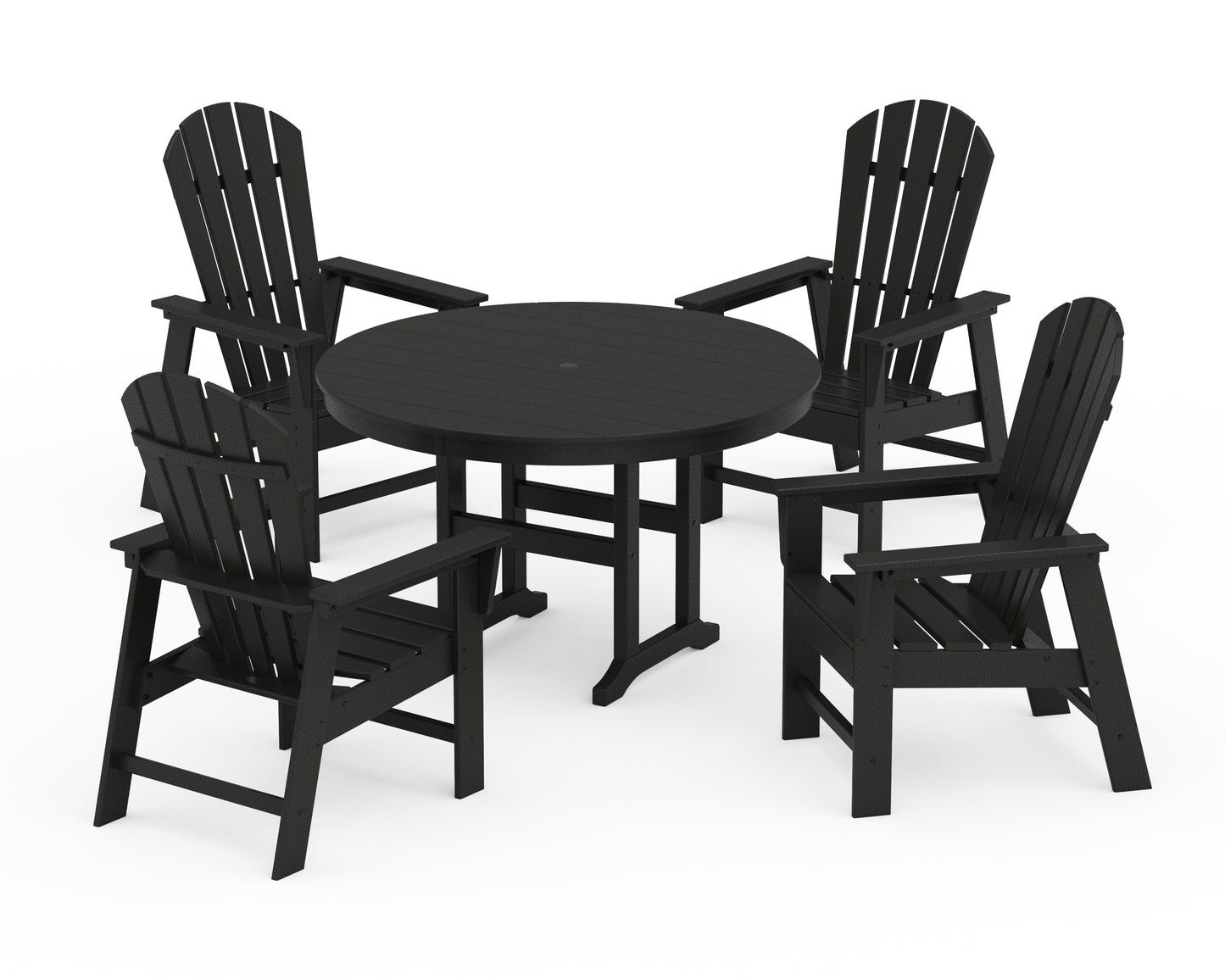 South Beach 5-Piece Round Farmhouse Dining Set