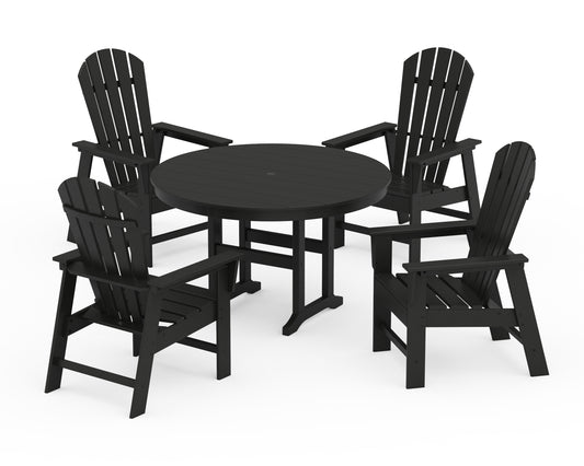 South Beach 5-Piece Round Farmhouse Dining Set