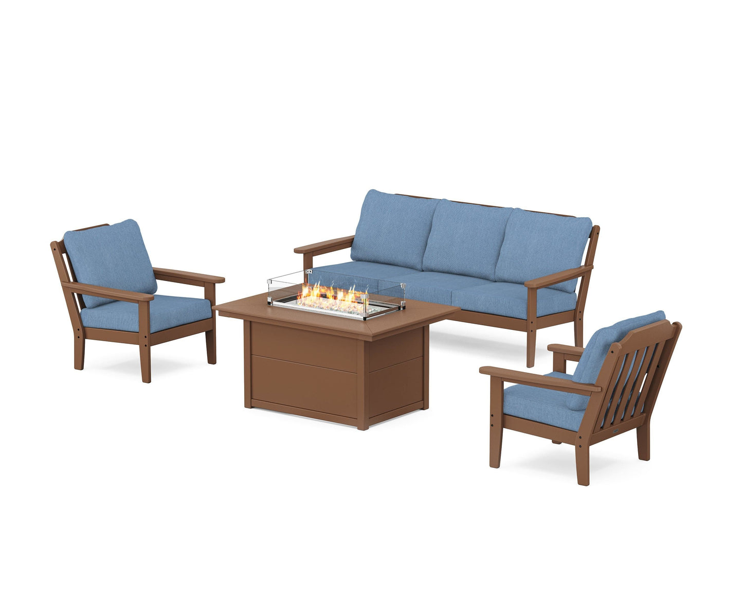Cottage Deep Seating Fire Pit Table Set