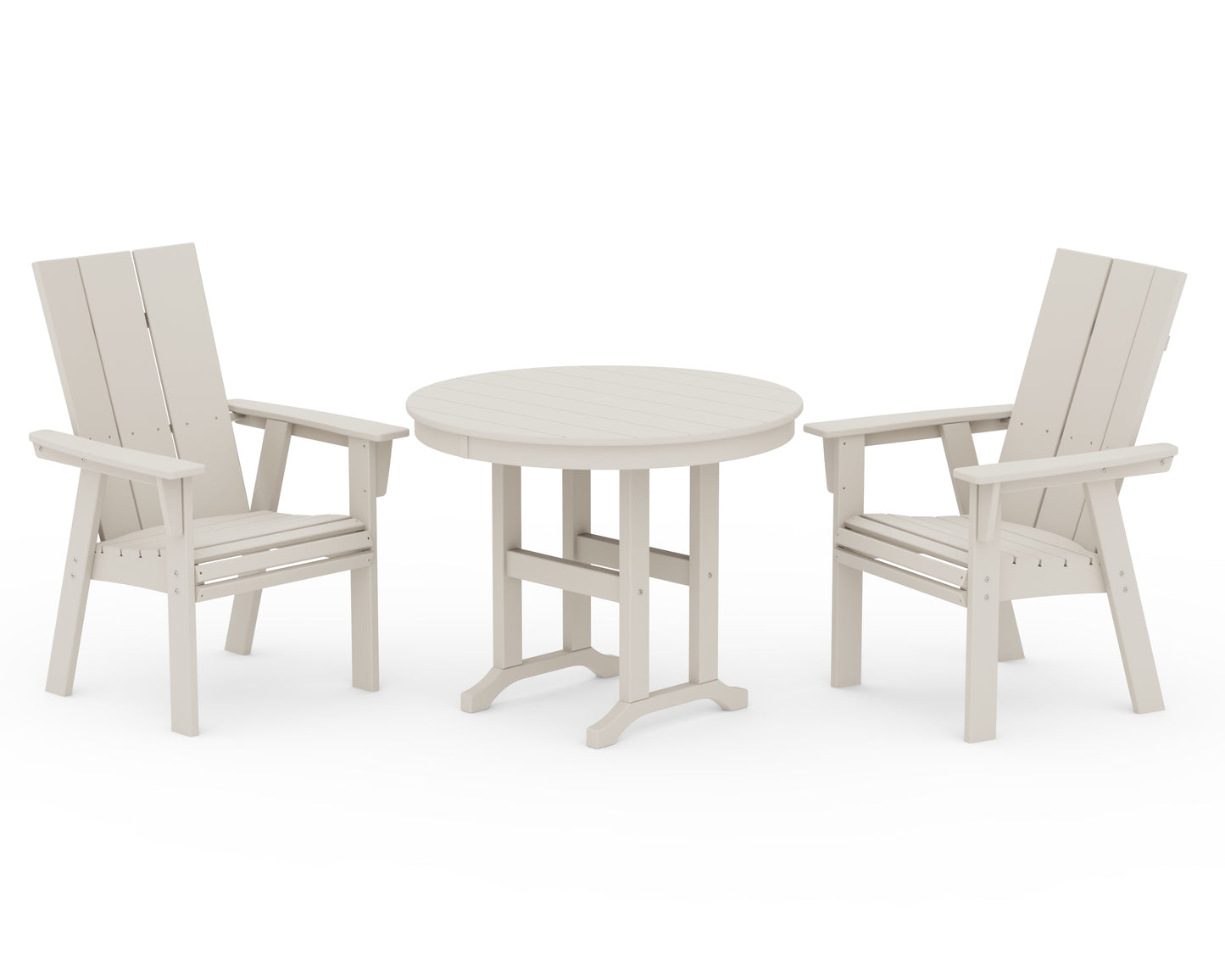 Modern Adirondack 3-Piece Round Dining Set