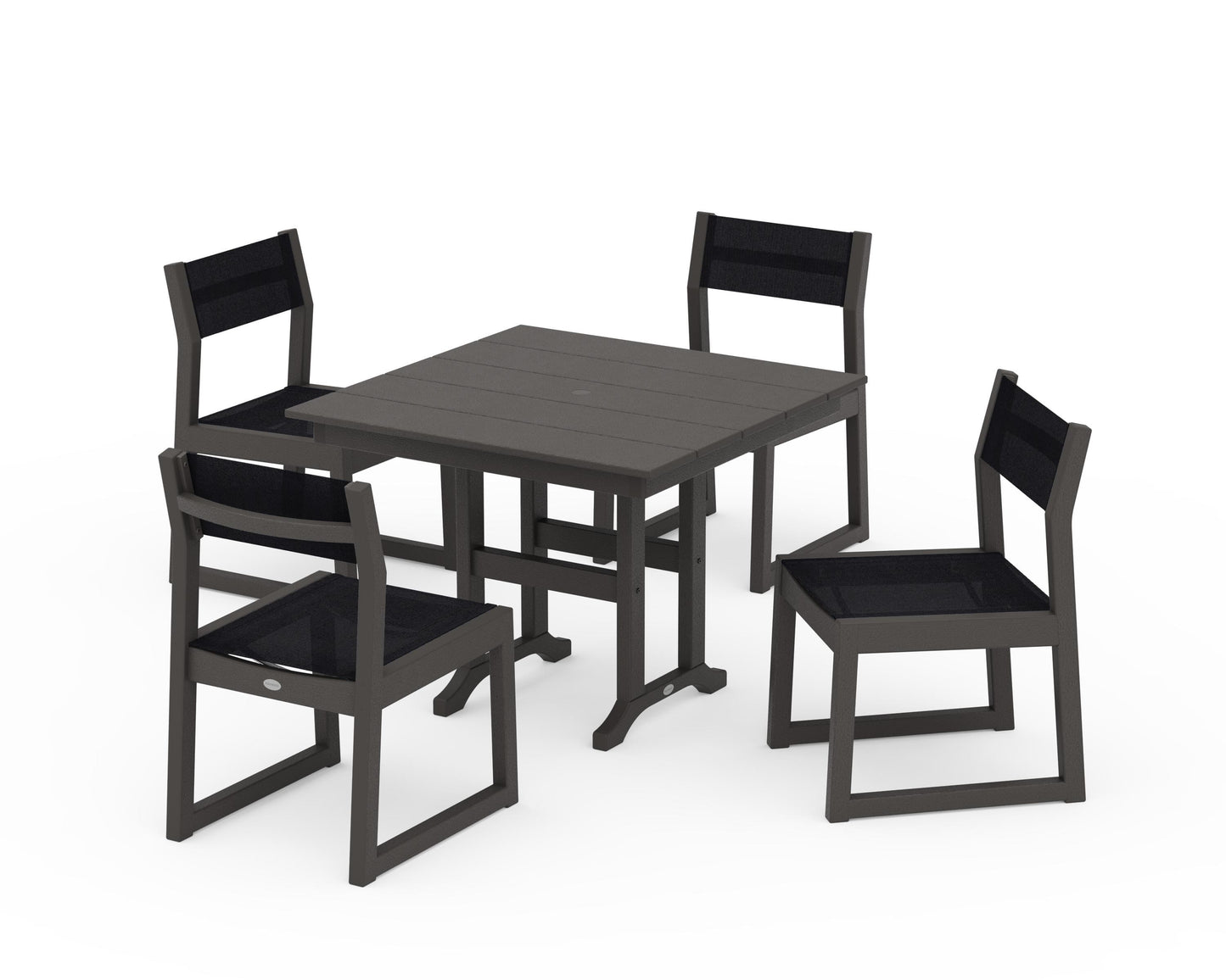 EDGE Sling Side Chair 5-Piece Farmhouse Dining Set