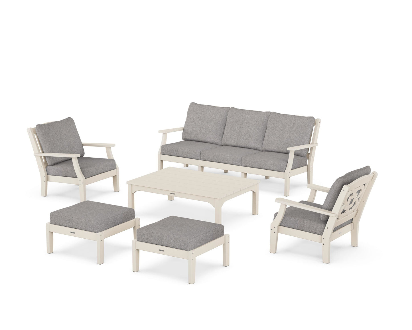 Chinoiserie 6-Piece Lounge Sofa Set