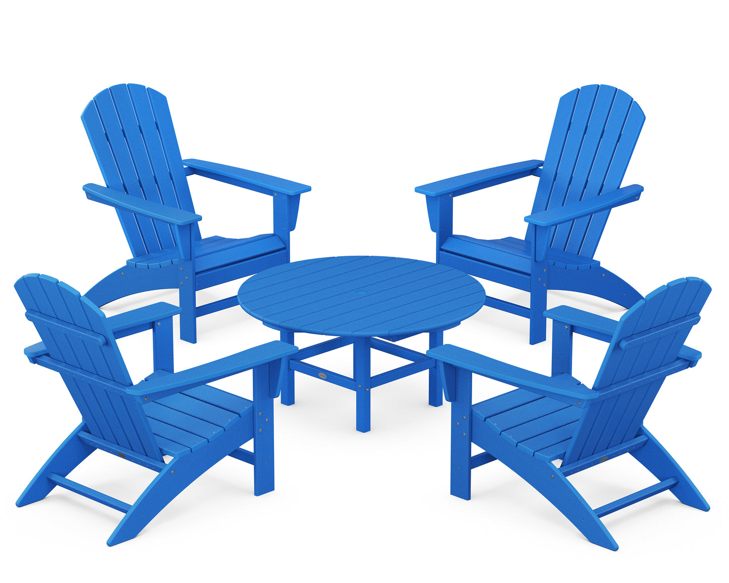 Nautical 5-Piece Adirondack Chair Conversation Set