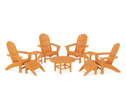 Vineyard Curveback Adirondack Chair 9-Piece Conversation Set