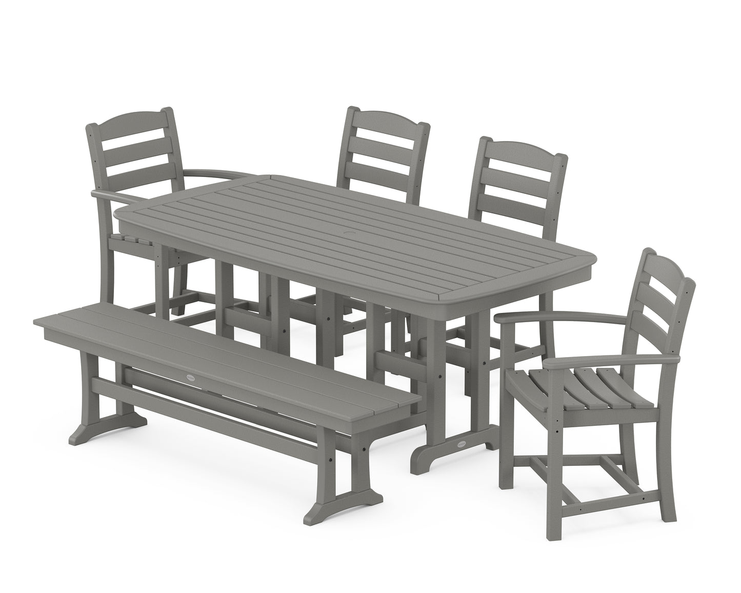 La Casa Café 6-Piece Dining Set with Bench