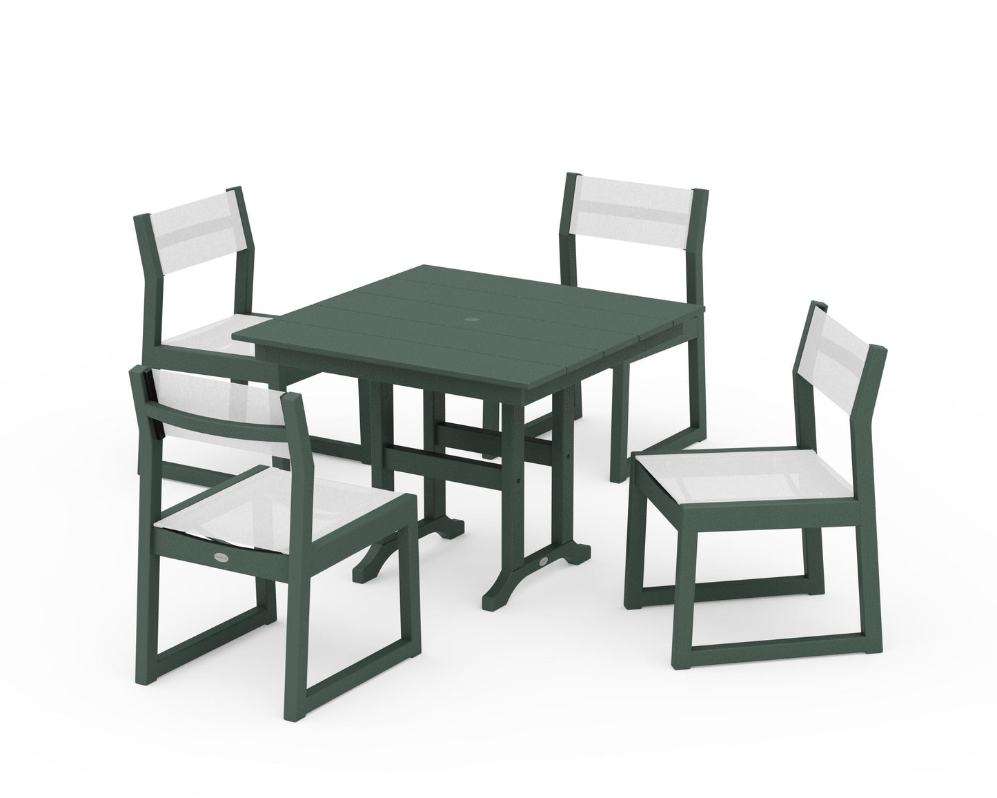 EDGE Sling Side Chair 5-Piece Farmhouse Dining Set