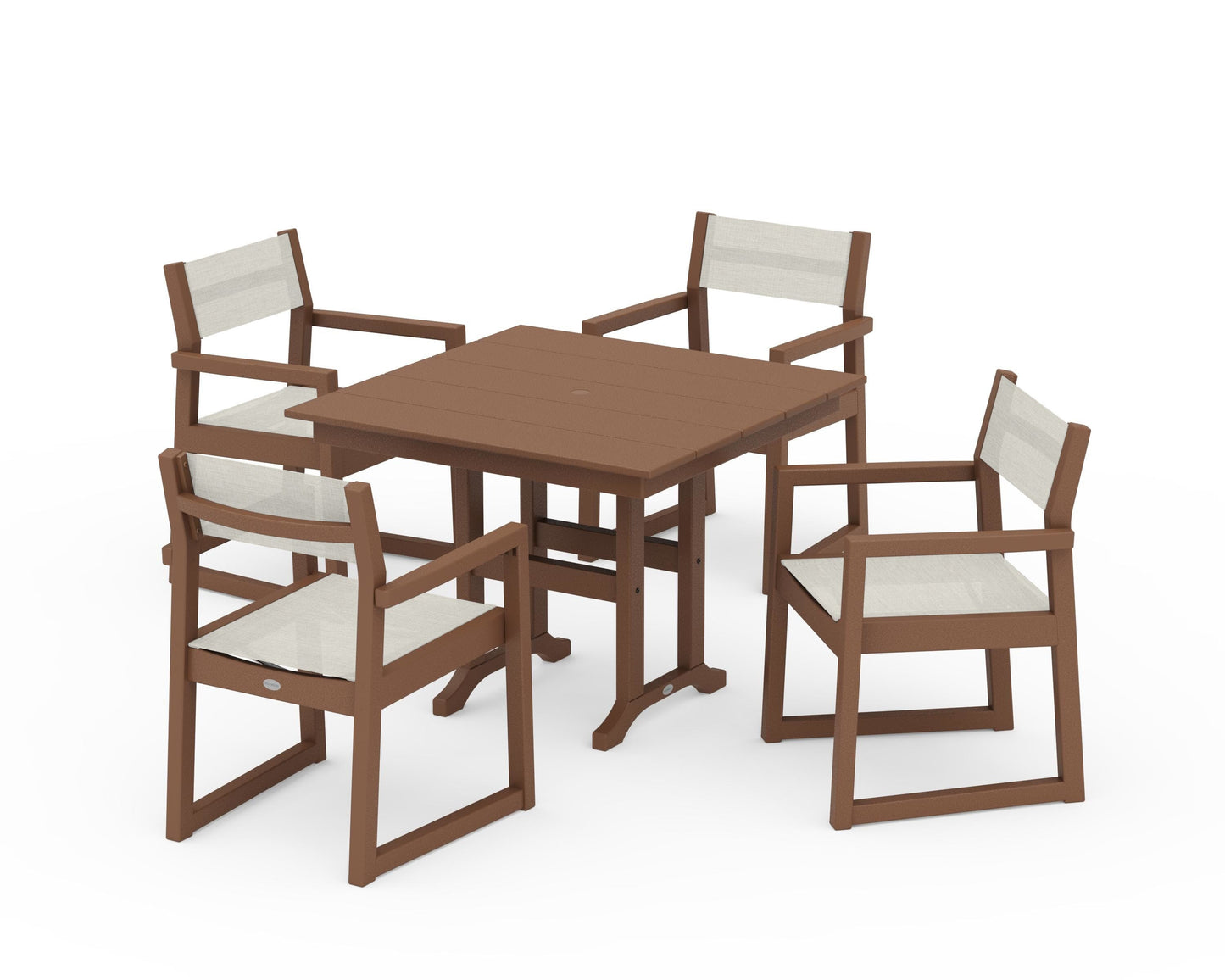 EDGE Sling Arm Chair 5-Piece Farmhouse Dining Set