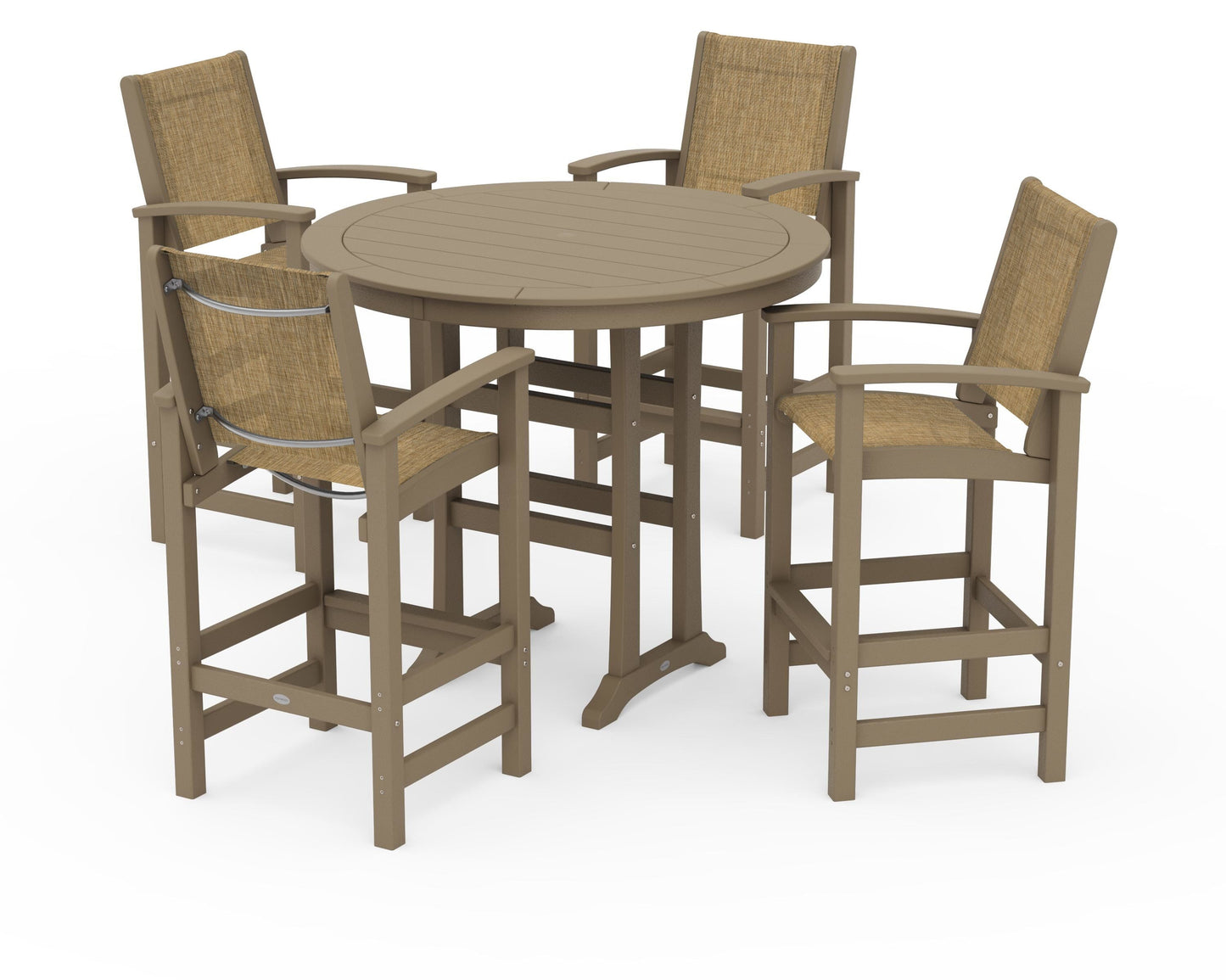 Coastal 5-Piece Nautical Trestle Bar Set