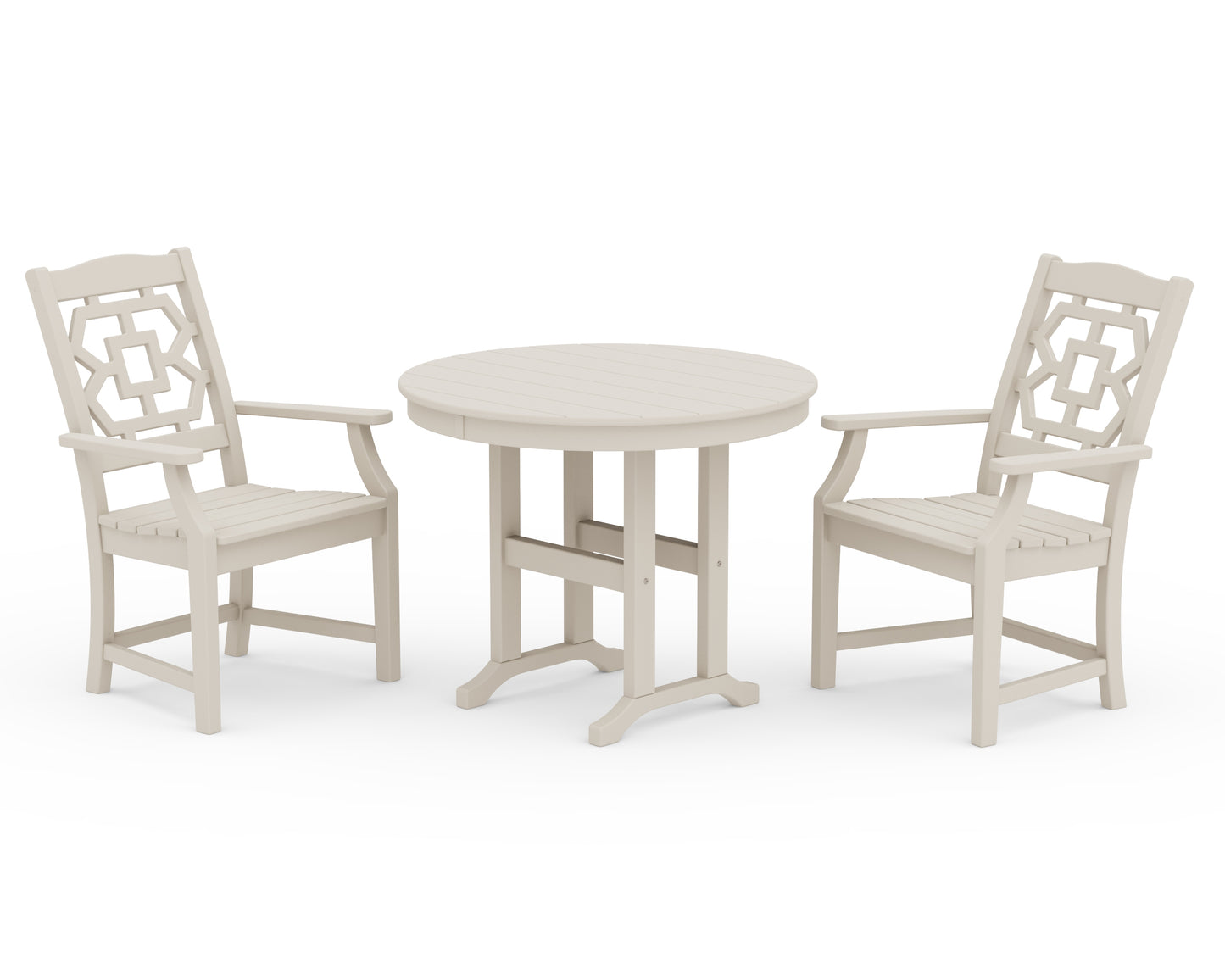 Chinoiserie 3-Piece Farmhouse Dining Set