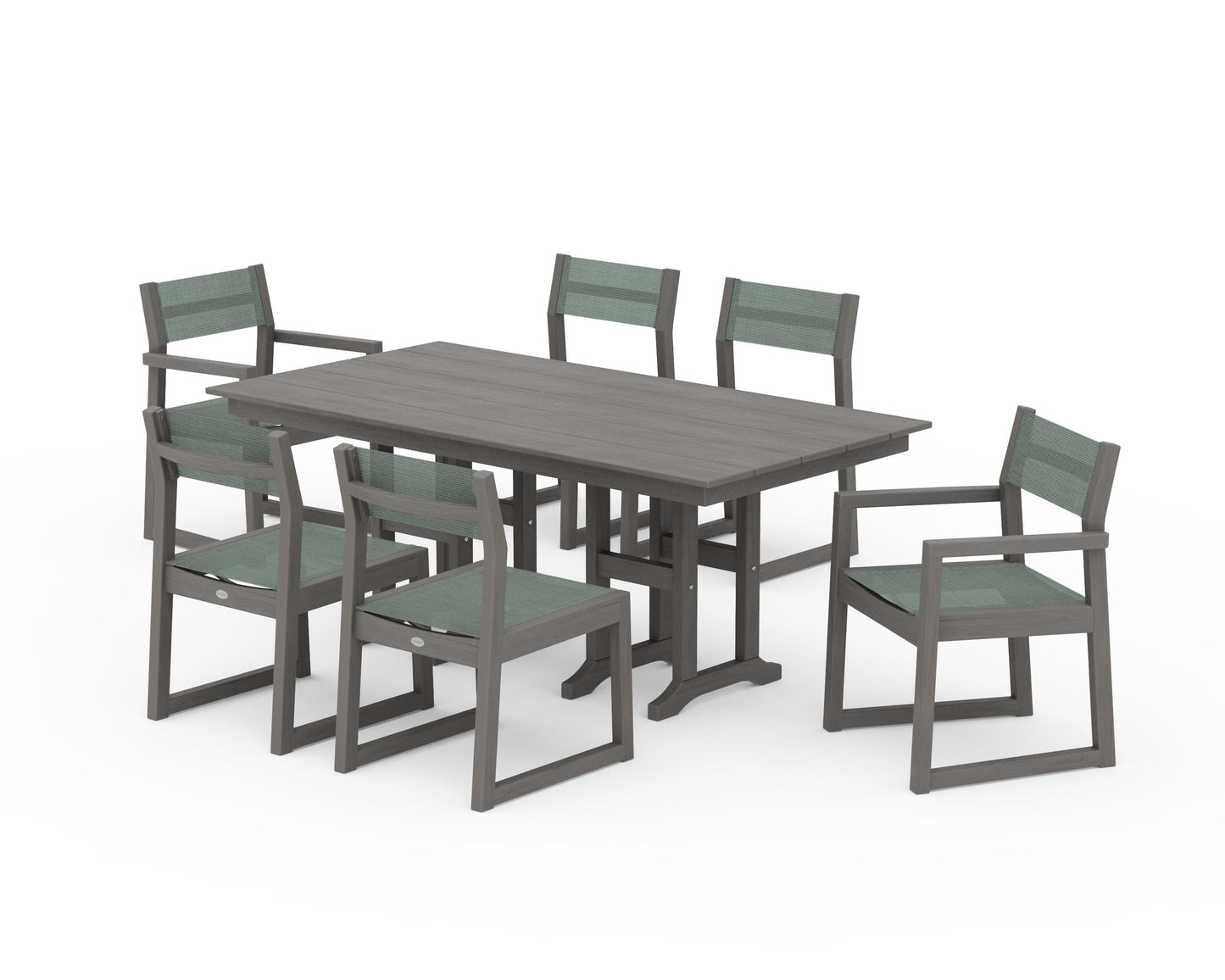 EDGE Sling 7-Piece Farmhouse Dining Set