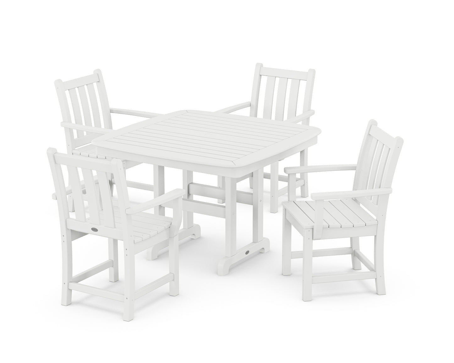 Traditional Garden 5-Piece Dining Set with Trestle Legs