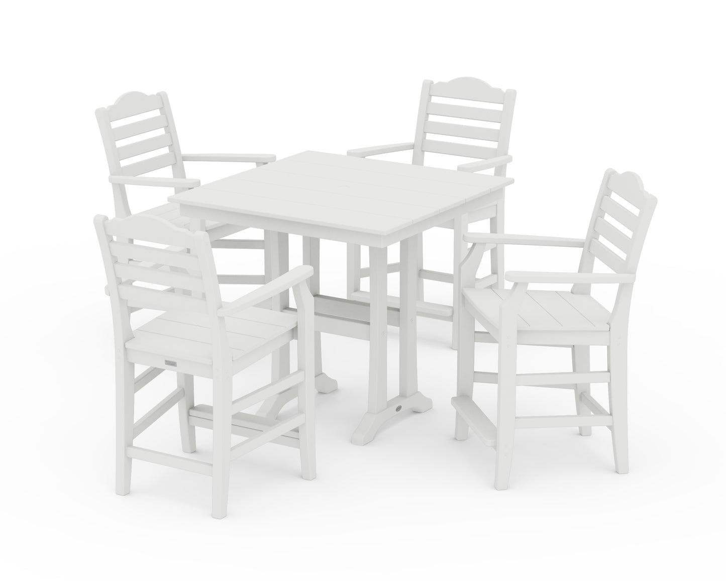 Savannah 5-Piece Farmhouse Counter Set with Trestle Legs