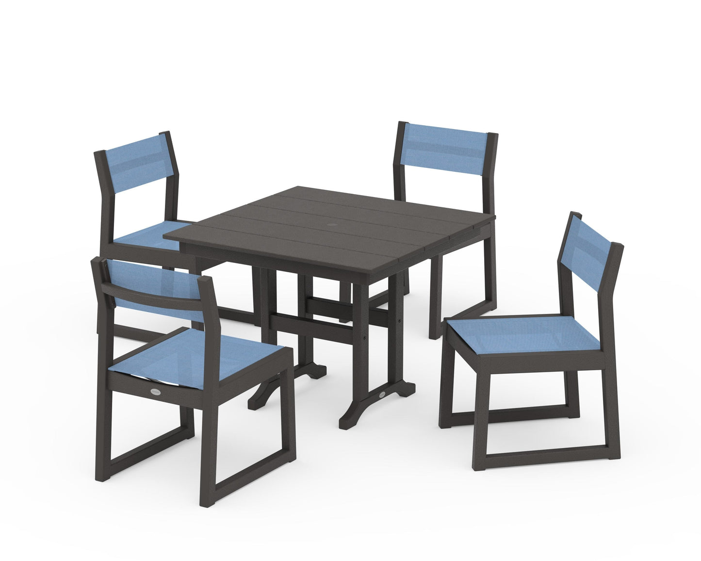 EDGE Sling Side Chair 5-Piece Farmhouse Dining Set