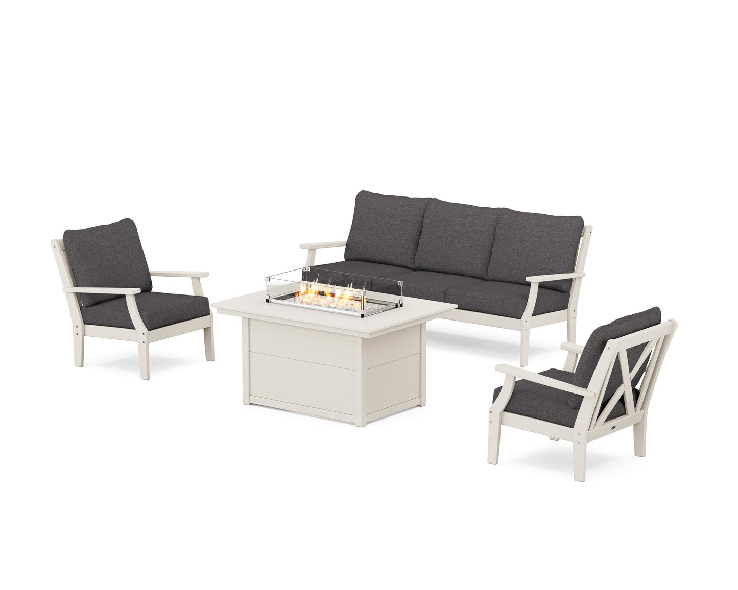Braxton Deep Seating Fire Pit Table Set