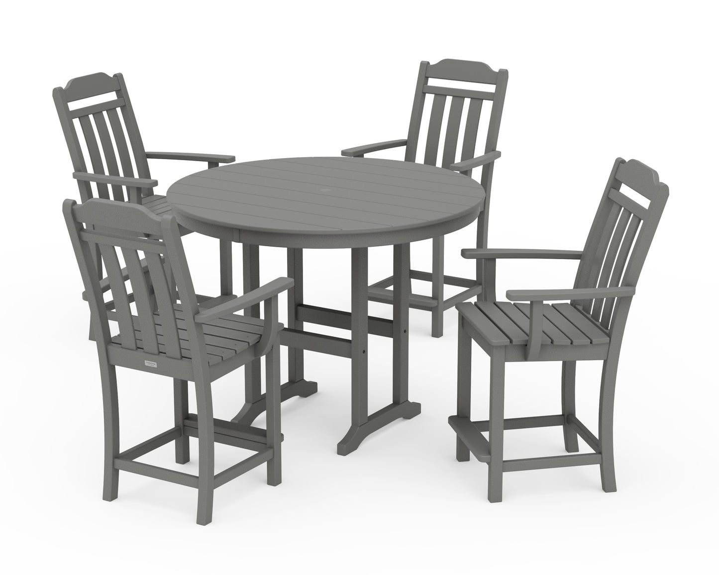 Cottage 5-Piece Round Farmhouse Counter Set