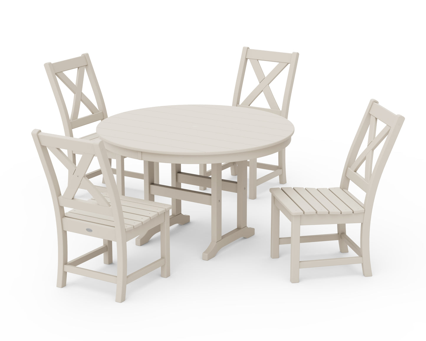 Braxton Side Chair 5-Piece Round Dining Set