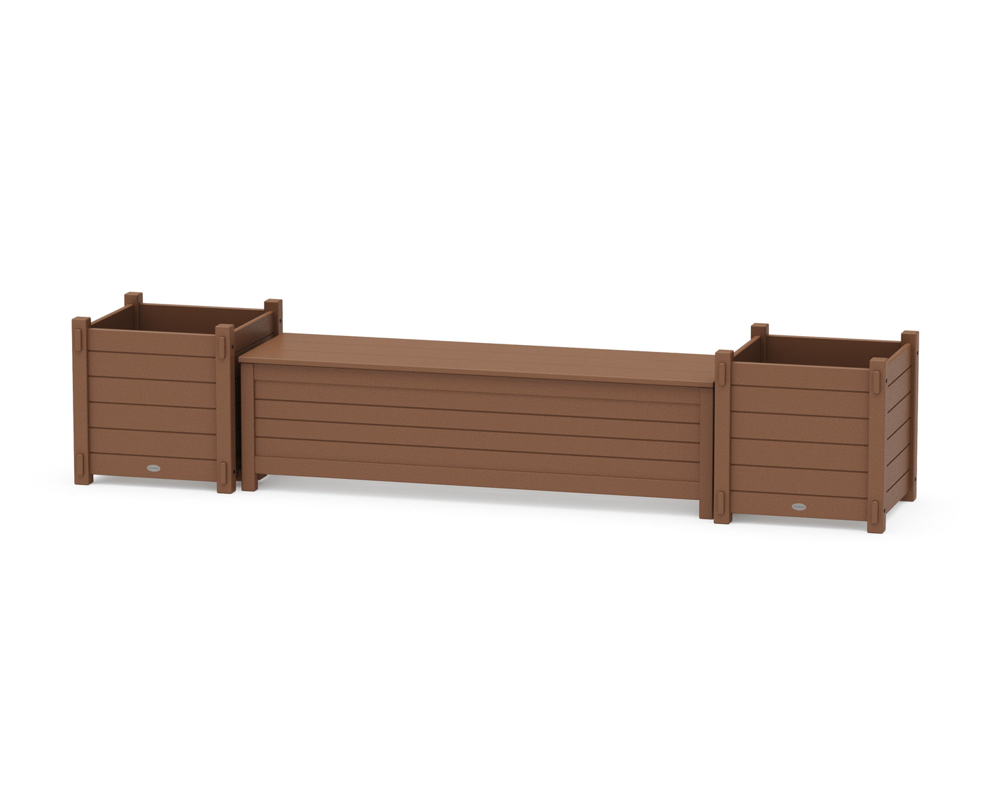 60" Nautical Straight Planter Storage Bench Set- Large