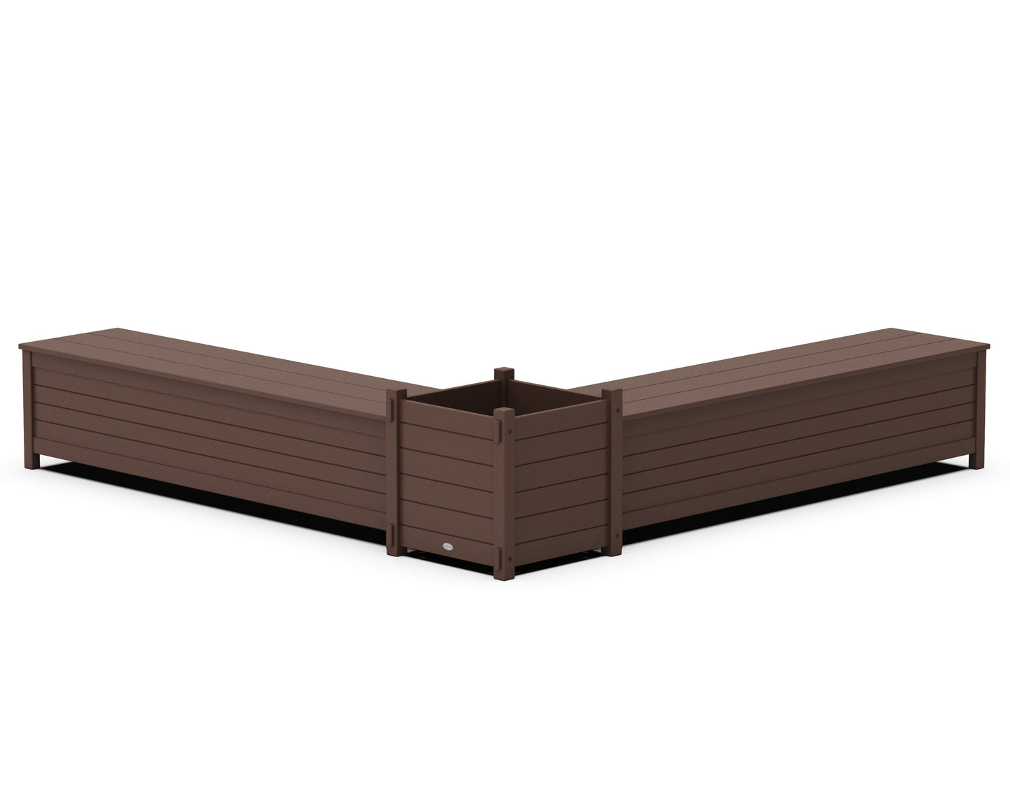 72" Nautical L- Shaped Planter Storage Bench Set- Large