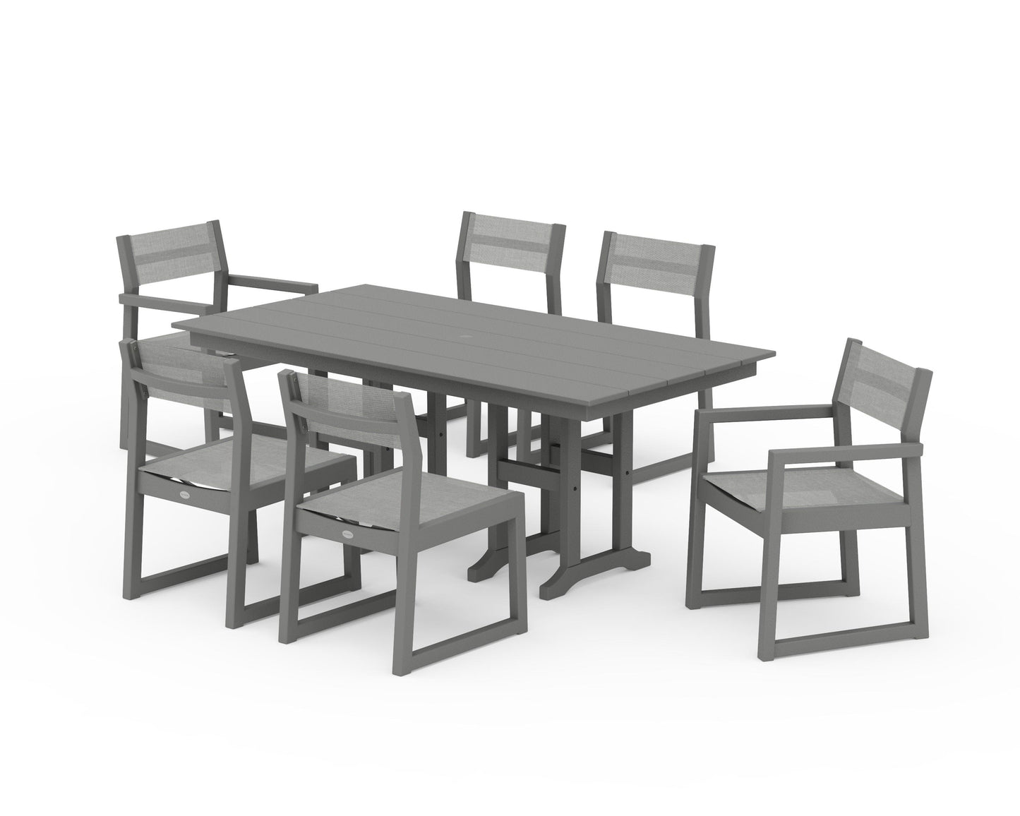 EDGE Sling 7-Piece Farmhouse Dining Set