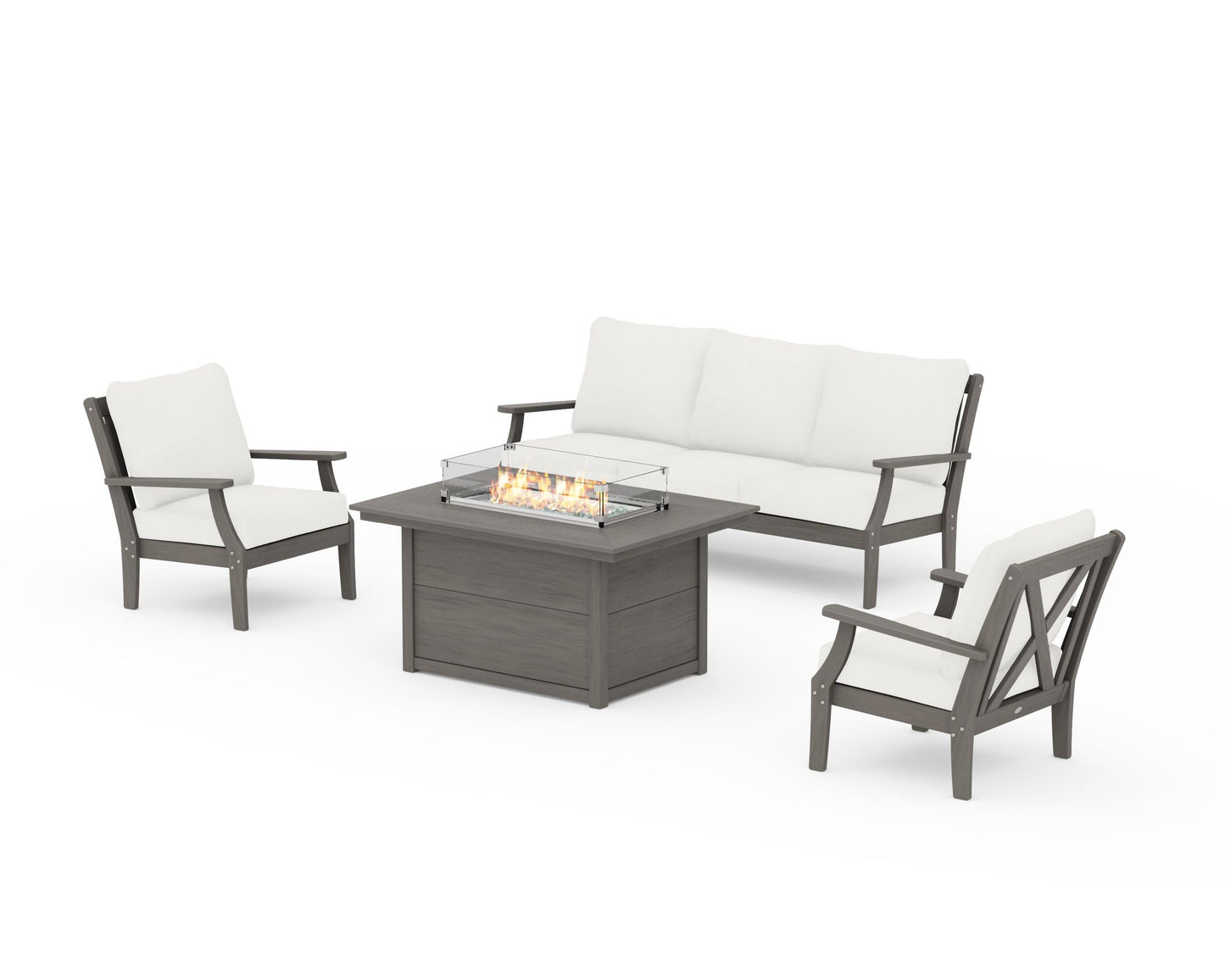 Braxton Deep Seating Fire Pit Table Set