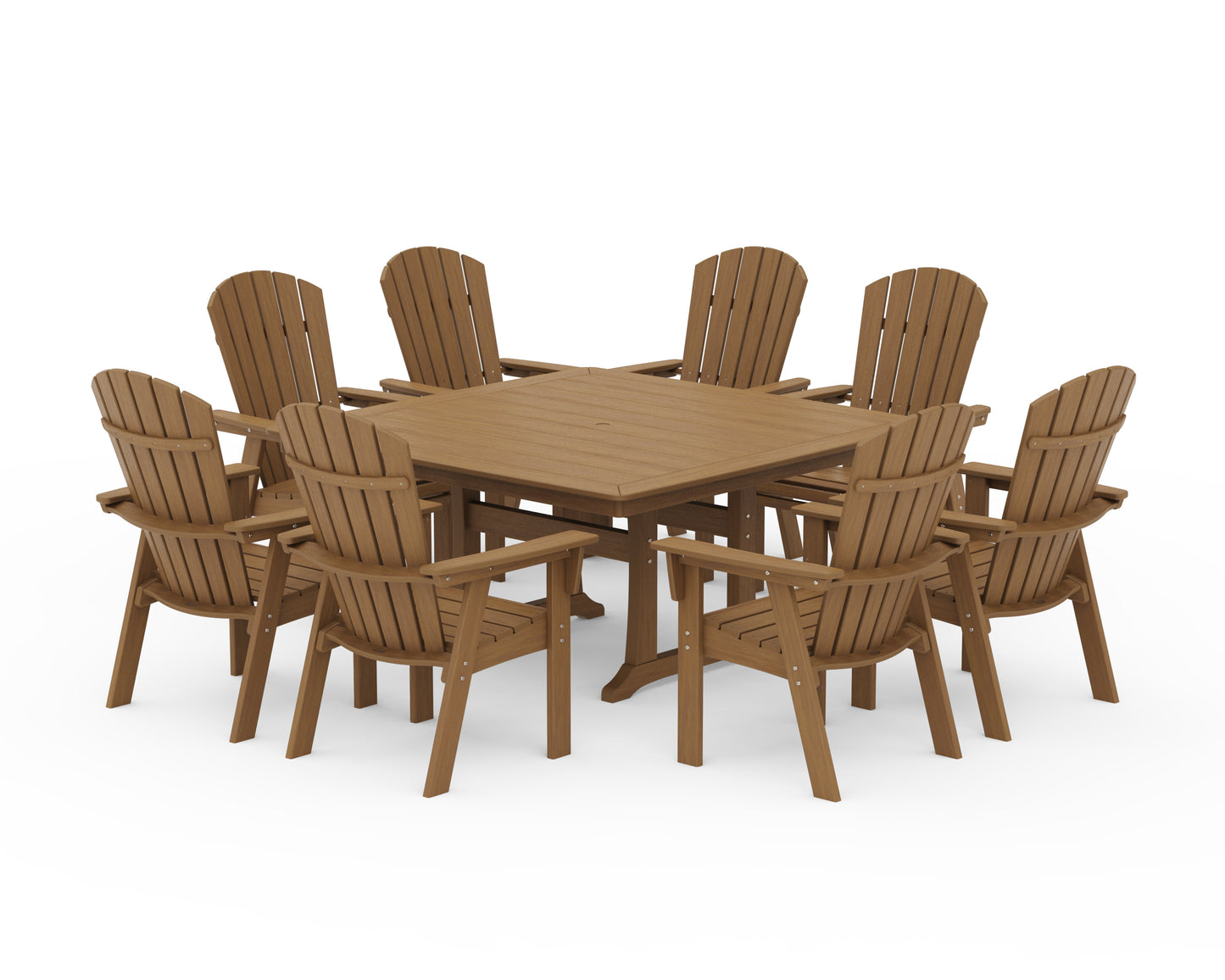 Nautical Adirondack 9-Piece Trestle Dining Set