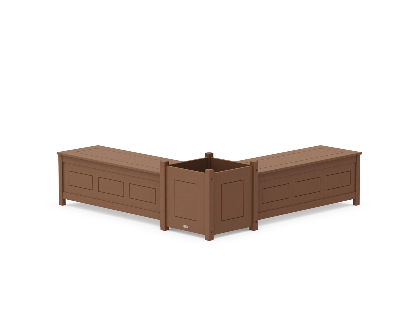 48" Country Living L- Shaped Planter Storage Bench Set- Large
