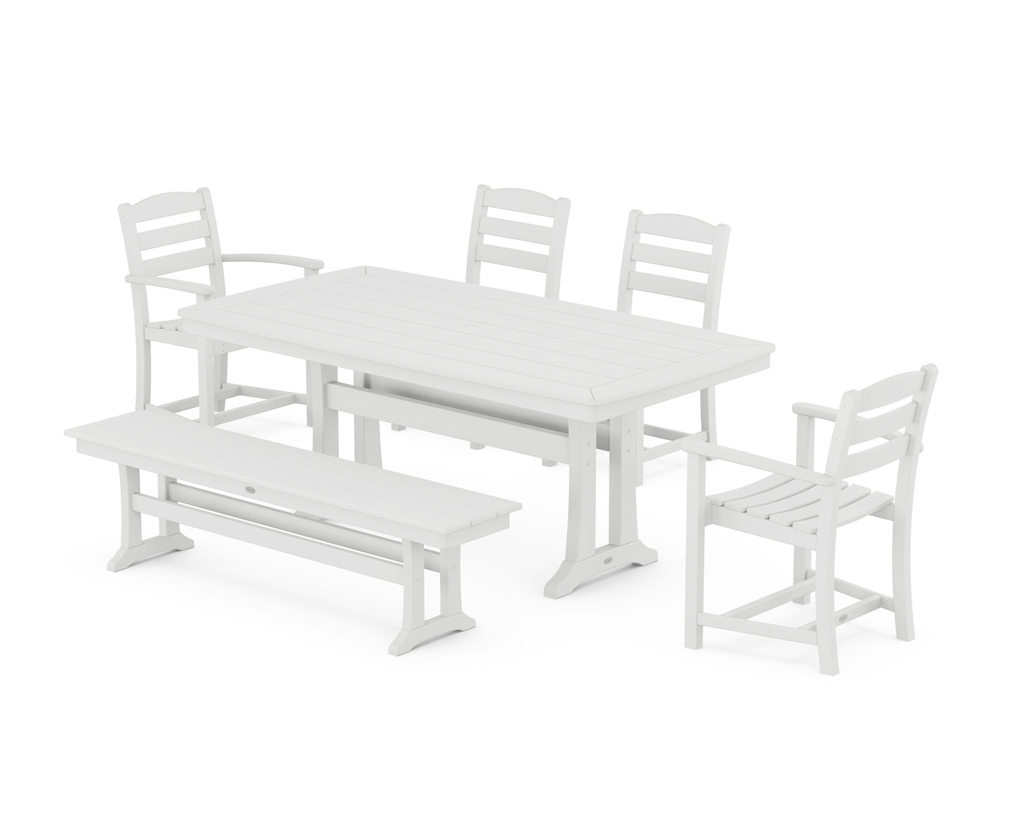 La Casa Cafe 6-Piece Dining Set with Trestle Legs