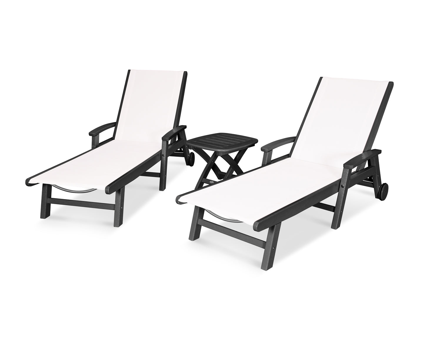 Coastal 3-Piece Wheeled Chaise Set