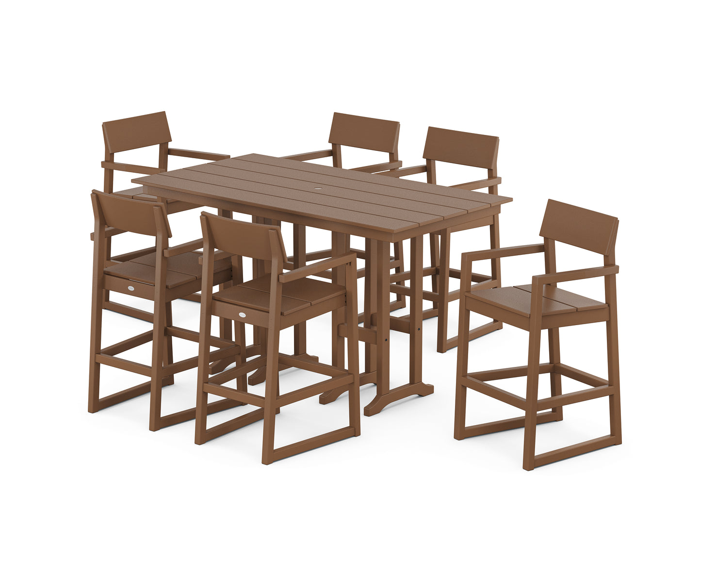 EDGE Arm Chair 7-Piece Farmhouse Bar Set