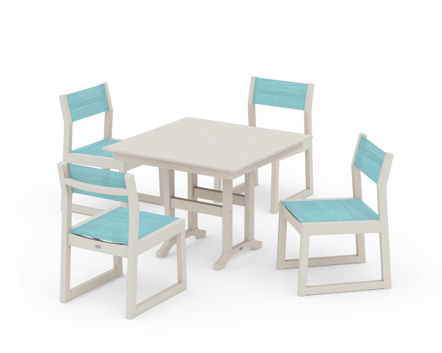 EDGE Sling Side Chair 5-Piece Farmhouse Dining Set