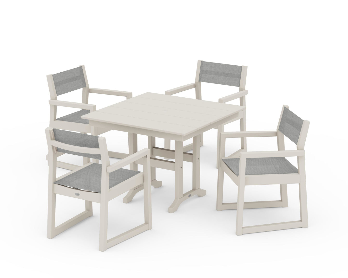 EDGE Sling Arm Chair 5-Piece Farmhouse Dining Set