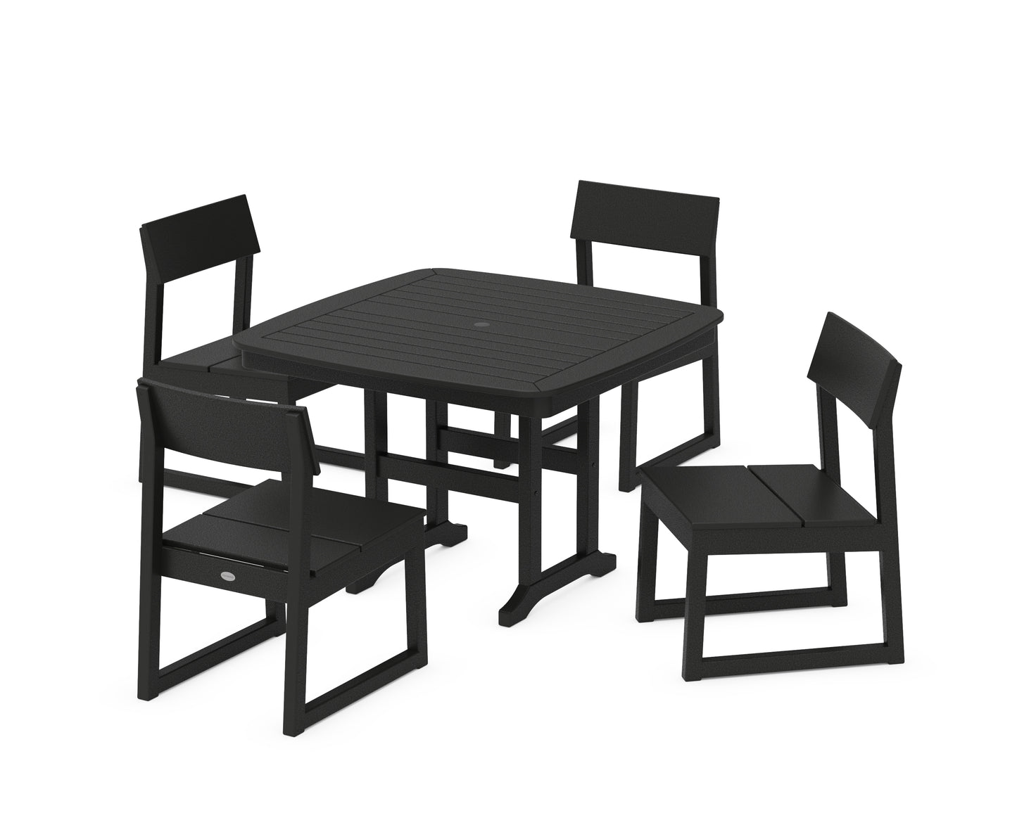 EDGE Side Chair 5-Piece Dining Set with Trestle Legs
