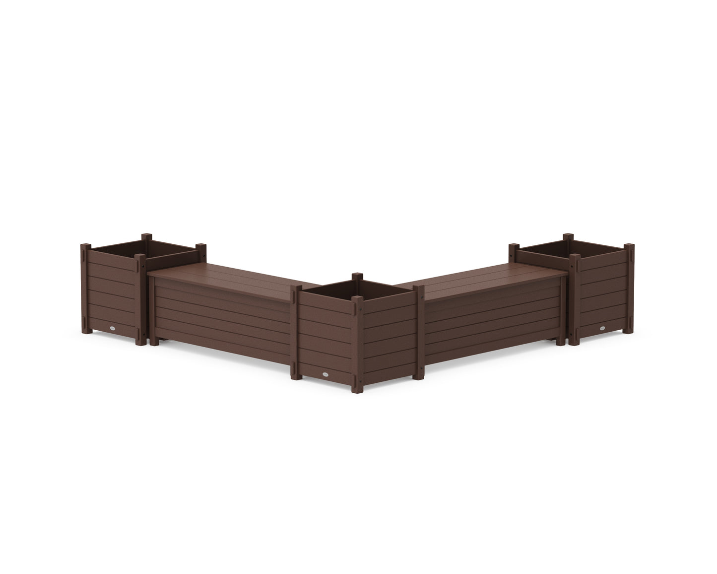 48" Nautical L- Shaped Planter Storage Bench Corner Set- Large