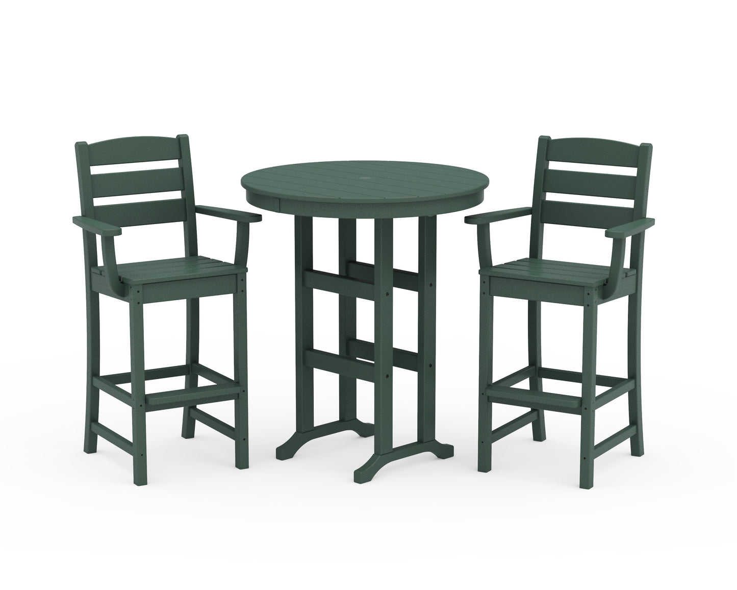 Lakeside 3-Piece Round Bar Arm Chair Set