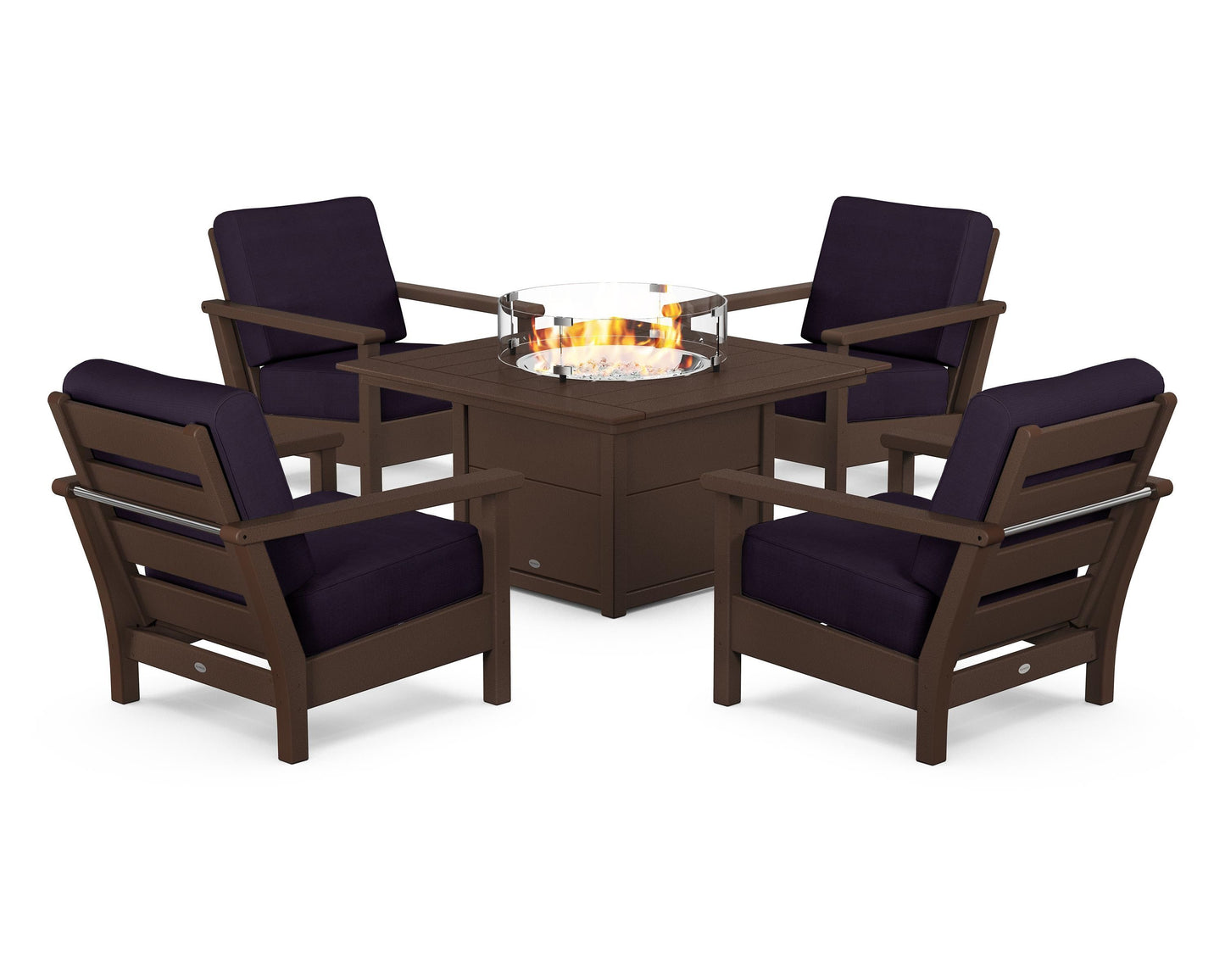 Harbour 5-Piece Conversation Set with Fire Pit Table