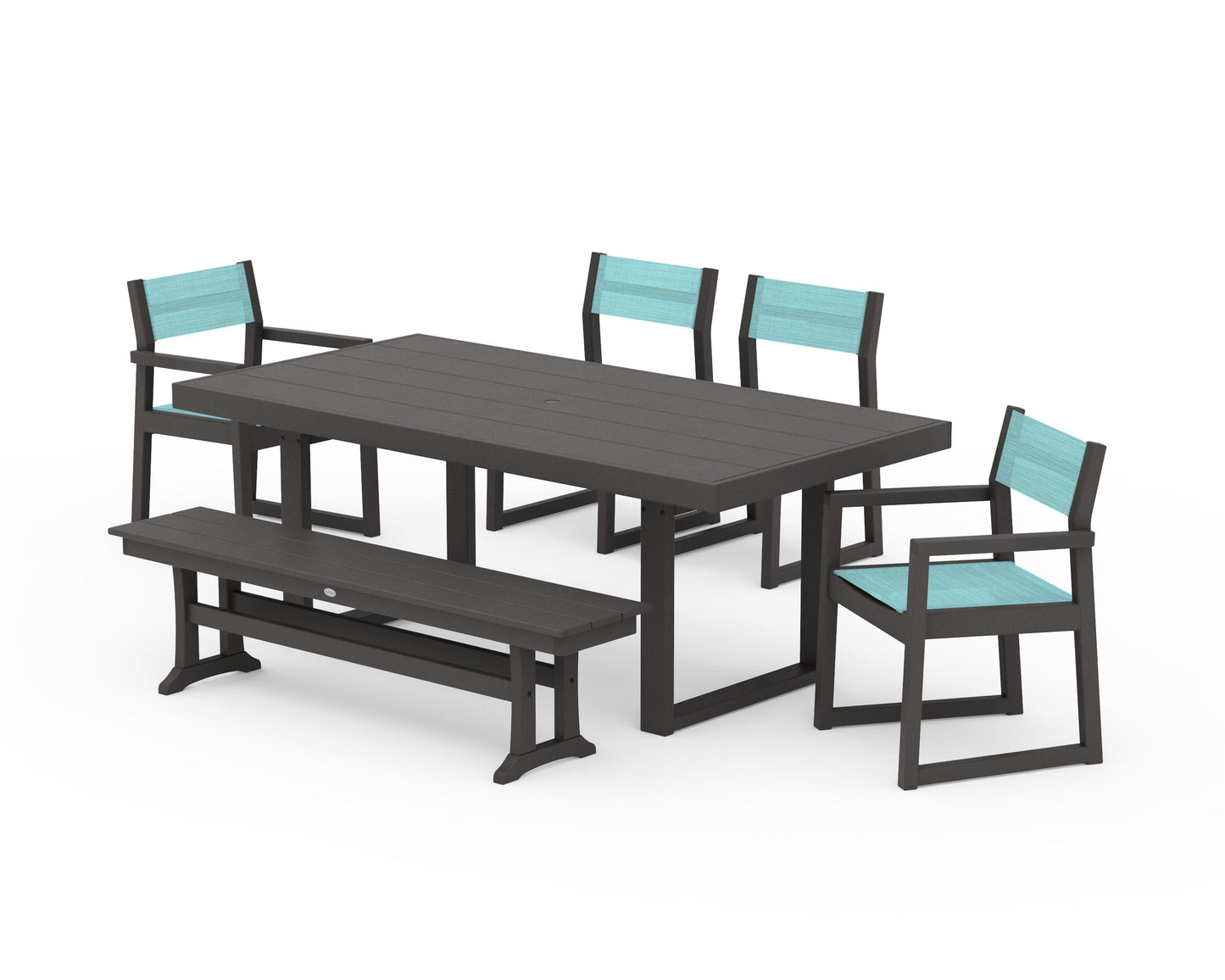 EDGE Sling 6-Piece Dining Set with Bench