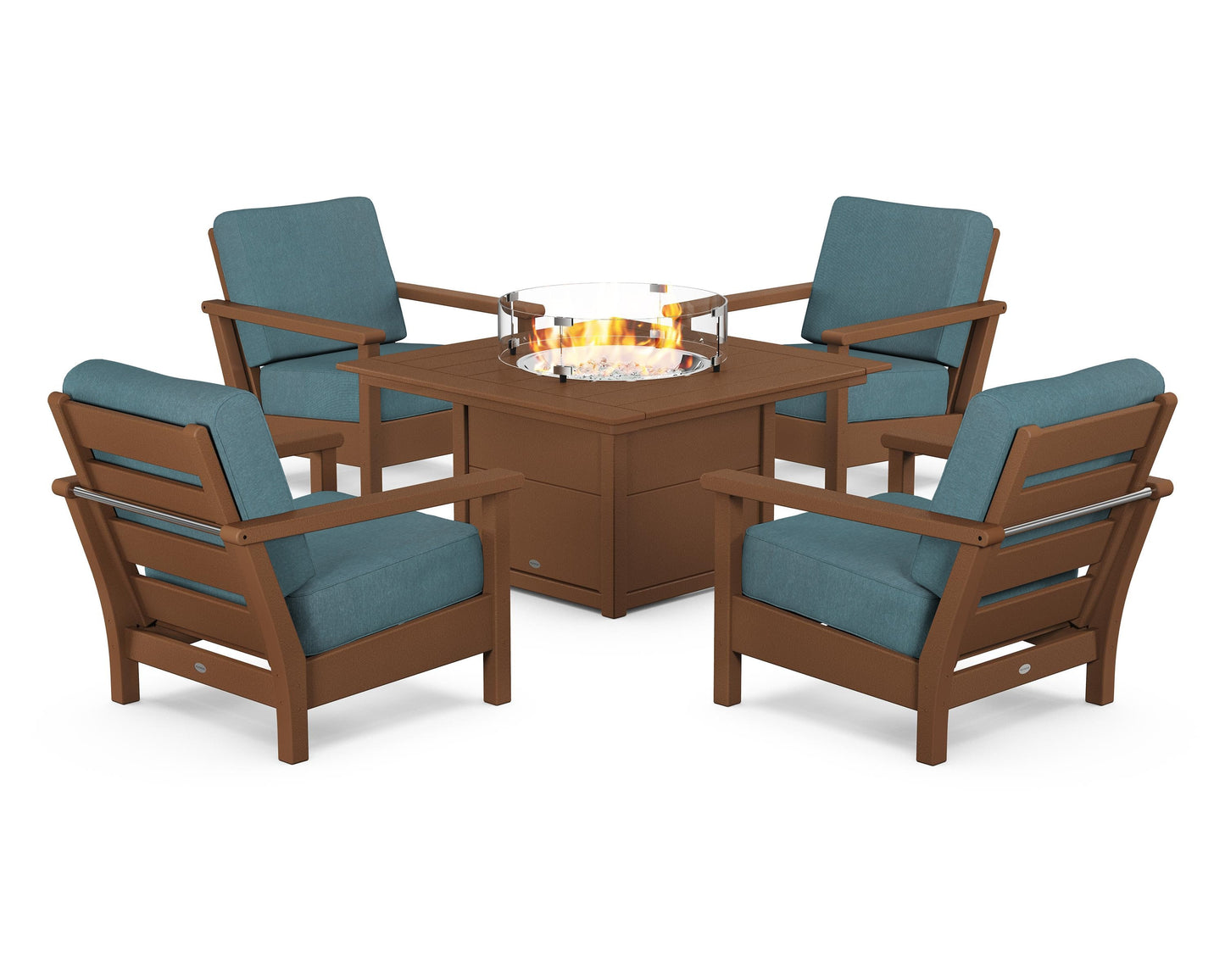 Harbour 5-Piece Conversation Set with Fire Pit Table