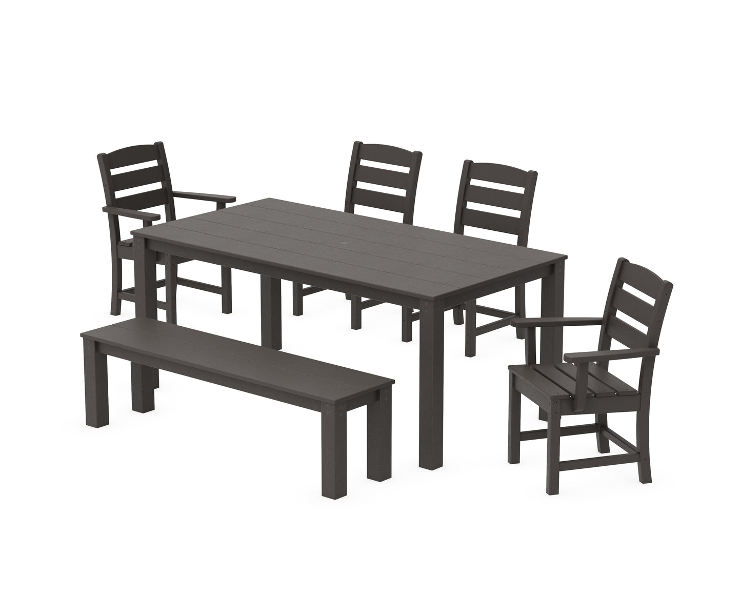 Lakeside 6-Piece Parsons Dining Set with Bench