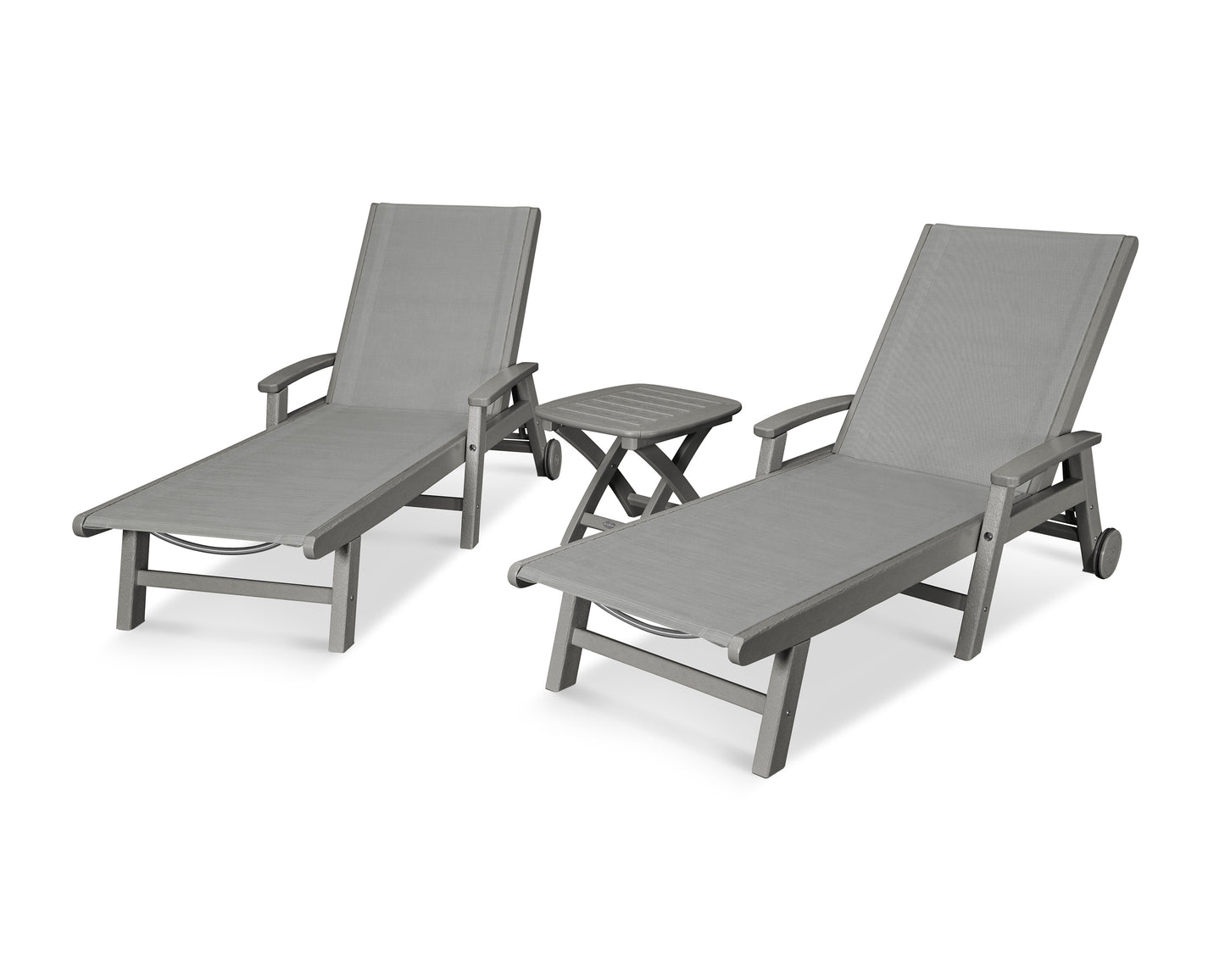 Coastal 3-Piece Wheeled Chaise Set