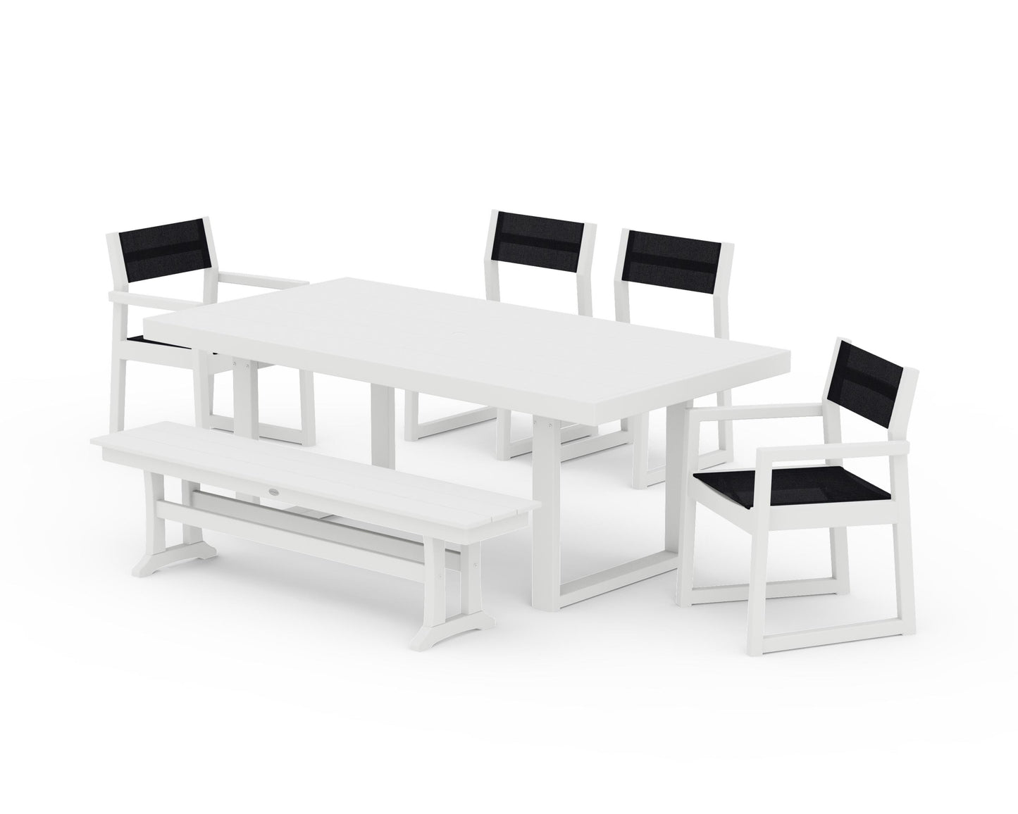 EDGE Sling 6-Piece Dining Set with Bench